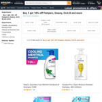 Buy 3, Get 18% off on Pampers, Downy, Oral-B & Other P&G Brands at Amazon SG