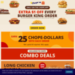 $1 off ($15 Min Spend) at Burger King via Chope
