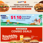 $1.10 Onion Rings & Sundaes (Up to U.P. $2.50) at Burger King via Chope