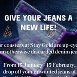 Free Coffee/Tea + Sweets in Exchange for your Used Jeans @ Stay Gold Flamingo (Amoy St)