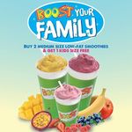 Buy 2 Medium Size Low-Fat Smoothies Get 1 Kids Size for Free from Boost Juice