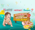 Up to 30% off + Extra $15 off ($80 Min Spend) or $30 off ($150 Min Spend) at Pampers via Lazada/RedMart 