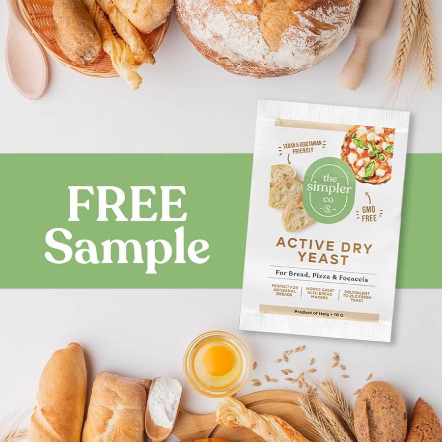 Free 3 Packs of The Simpler Co Active Dry Yeast Samples Delivered from