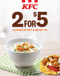 2 for $5 Breakfast Deals at KFC