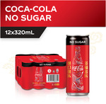 Coca-Cola Can Drink - No Sugar 12x 320ml for $6.25 from Fairprice