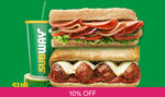 $10 Cash Voucher for $9 at Subway via Fave (previously Groupon)
