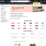 Buy 3, Get 15% off on Toys at Amazon SG