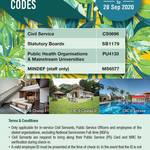 New Priority Code for Civil Servants for Civil Service Club (CSC) chalets Changi I, II, Loyang booking