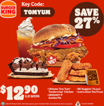 Tom Yum Meal for $12.90 (U.P. $17.70) at Burger King