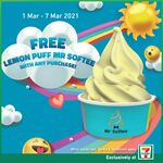 Free Lemon Puff Mr Softee with Any Purchase at 7-Eleven