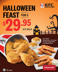 Halloween Feast: 10pcs Chicken, 10pcs Hot & Crispy Tenders & 2 Medium Whipped Potato for $29.95 (U.P. $55.90) at KFC Delivery