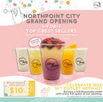 Playmade Yishun Opening: 1-for-1 Top 5 Best Sellers drinks, $10 voucher for every $10 spend (Northpoint City, South Wing)