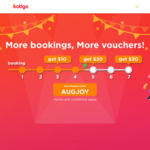 Up to $30 Worth of Bonus Cash Vouchers When You Attend 3-7 Reservations at eatigo (Min. 2 Pax)