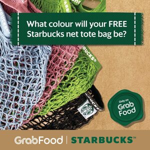starbucks net tote bag