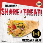 1 for 1 Mexicana Wraps at Texas Chicken via App