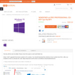 Windows 10 Pro Professional Cd-Key (32/64 Bit) - US $11.30 (~SG $15) @ G2Deal