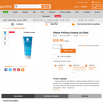 La Roche-Posay Effaclar Purifying Foaming Gel 200ml $16.94 (1/2 Price) @ Guardian