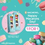 1 for 1 7pc/14pc/28pc Macaron Boxes at Macarons.sg