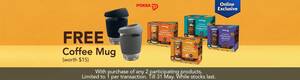 Free Coffee Mug When Purchasing 2x Pokka Coffee Can 6 Packs ($9.90) at FairPrice On