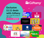 Up to 15% off Gift Cards at Giftany via Singtel: 10% off GOJEK, FairPrice On & Lazada, 5% off Klook + More