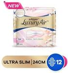 Whisper Luxury Air Thin 24 cm Regular Sanitary Pads 12s for $1 (U.P. $4.95) at Watsons