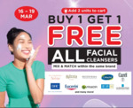 Buy 1 Get 1 Free on All Facial Cleansers at Watsons