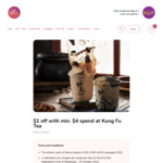 $1 off with Min. $4 Spend at Kung Fu Tea (Marina Square)