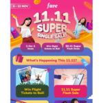 5% eCashback on All Deals or 5%/11% Cashback on eCards at Fave