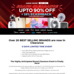 Audio House Brand Clearance Sale with Up to 90% off + 20% eCashback for Every $100 Spent
