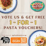 1-for-1 Pastas When You Vote for The Grumpy Bear in SG Food Masters 2021