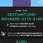 Win 1 of 6 Flights to Anywhere from Youtrip