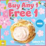 Free Sakura Pie Cream Puff (U.P. $3) with Any Purchase at Beard Papa [via JPassport]