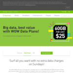 StarHub Prepaid WOW 4-Week 20GB + 40GB on Sundays Data Plan $25