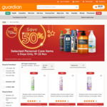 50% off Selected Personal Care Items at Guardian