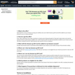 Bonus $20 Gift Card When You Spend $150 at Amazon SG (GrabPay Cards)