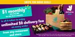 $1 for 2 Months of Deliveroo Plus (U.P. $12.90) at Deliveroo [New Plus Members]