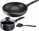 TEFAL Cook & Clean 28 Wokpan 16 Saucepan Set B225S4 for $39 from Cold Storage