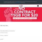 $20 for 15GB(Was 3GB) no contract, 15GB(Was 5GB)+150 mins talktime+500 SMS 12-months contract plan @ Singtel