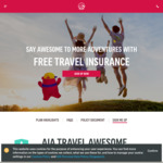 Free AIA Travel Insurance (100,000 Free Travel Insurance Policies up for Grabs)