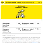 Scoot - Singapore to Taiwan from $99
