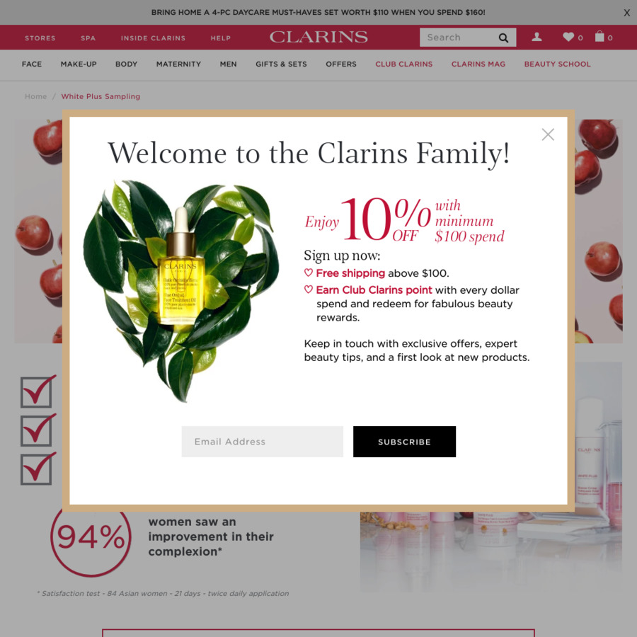 Free White Plus Sample Kit From Clarins Collect In Store Cheapcheaplah