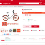 Mobike 30 Day Pass for $7.49 (U.P. $7.99) at Shopee