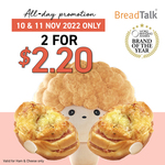 2x Ham and Cheese for $2.20 at BreadTalk