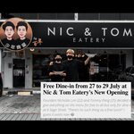 Free Meals 27/7-29/7 at Nic & Tom Eatery Chinatown (Instagram Req.)