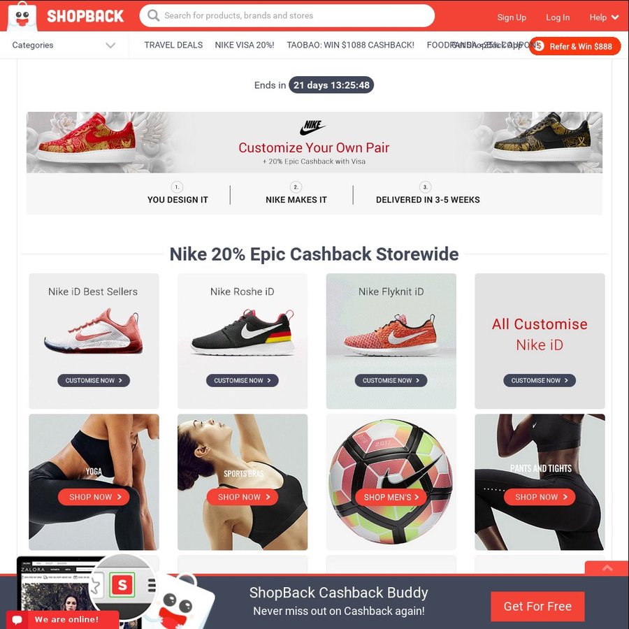 Nike cashback cheap