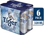 Tiger Crystal – Crystal Cold and Extra Smooth 6-Can Pack for $12.90 at RedMart via Lazada