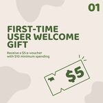 $5 e-Voucher ($10 Min Spend) for New Milksha App Users