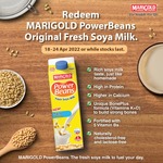 Free PowerBeans Original Fresh Soya Milk from MARIGOLD (Sun Plaza Mall)