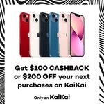 $200 off Voucher for Subsequent Purchases or $100 PayNow Cashback on iPhone 13 via KaiKai