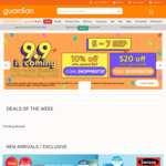 10% off ($60 Min Spend) or $20 off ($130 Min Spend) Sitewide at Guardian